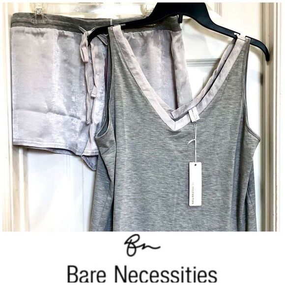 BARE NECESSITIES - NWT L Sz L Sleep/Lounge Set/2 Piece/Jersey $ Satin/SUPER SOFT - Picture 1 of 16